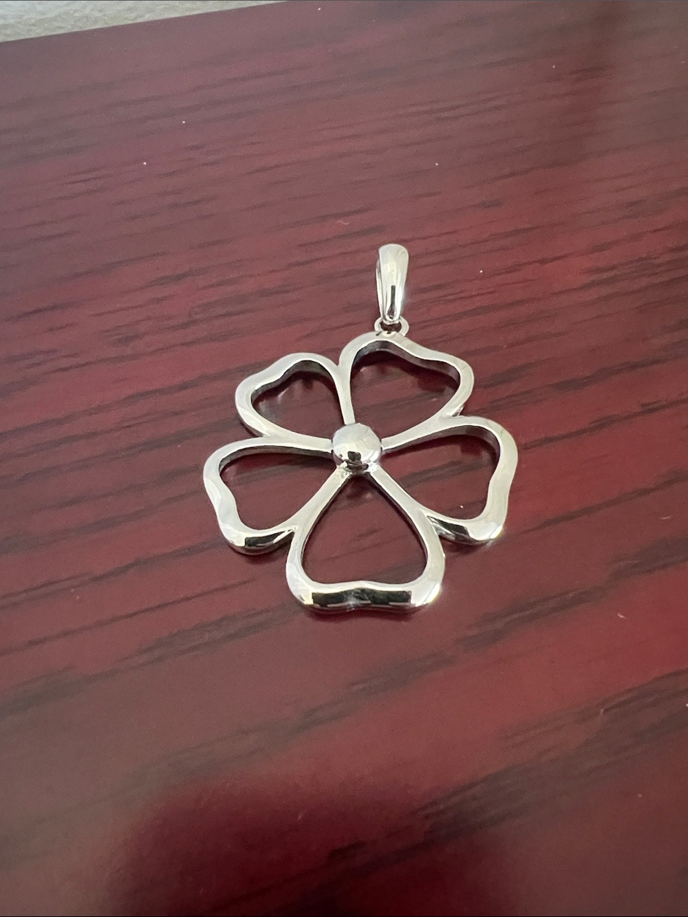 Lia Sophia Silver Tone Flower Necklace Slider